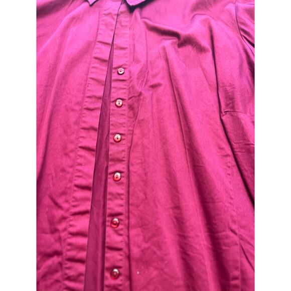 WOMENS LANE BRYANT PURPLE LONG SLEEVE BUTTON UP SHIRT COTTON SPANDEX 28 - Picture 3 of 5